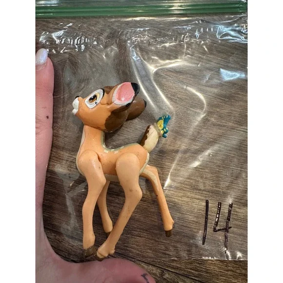 Disney Bambi Fawn Figurine Toy Animal Deer Butterfly moving arms and legs. - Picture 5 of 5